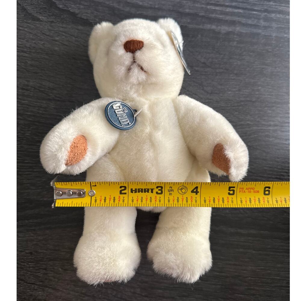 New With‎ Tags Vintage GUND 1983 Cream Ivory Color Teddy Bear Fully Jointed - Picture 3 of 10